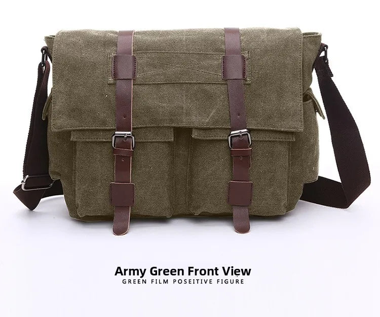 Canvas Men’s Crossbody Laptop Messenger Bag