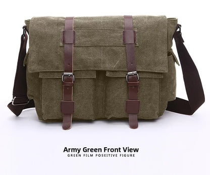 Canvas Men’s Crossbody Laptop Messenger Bag