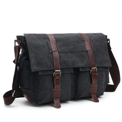 Canvas Men’s Crossbody Laptop Messenger Bag