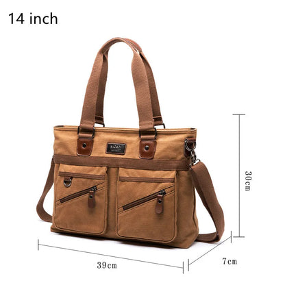 Luxury Canvas Business Travel Crossbody Bag-Signature