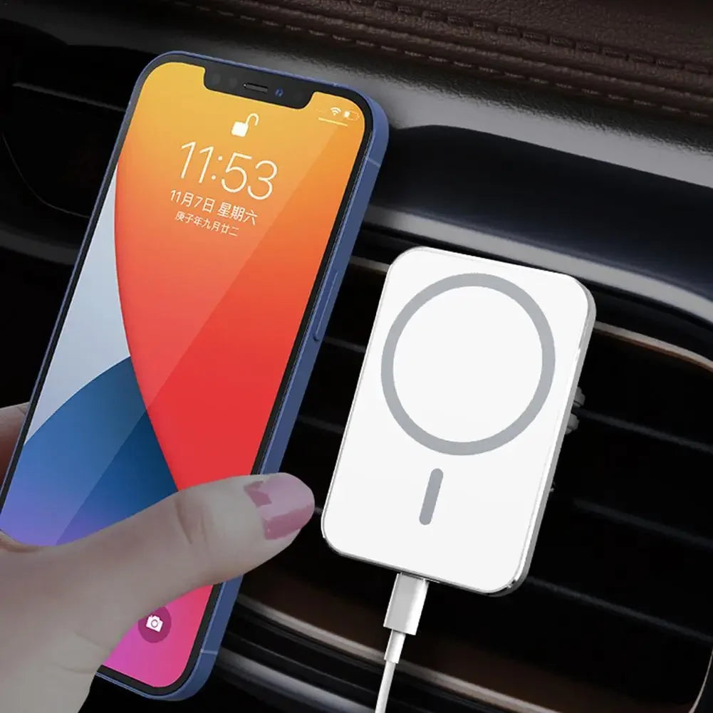 Magnetic Car Wireless Charger For Macsafe for iPhone 12 13 14 15 Pro Max Mini Air Vent Car Phone Holder Stand Fast Car Charging