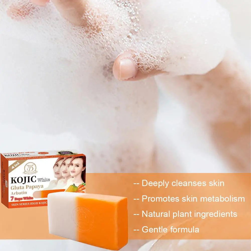 Papaya Kojic Brightening Soap Bar – Deep Cleansing & Skin Radiance