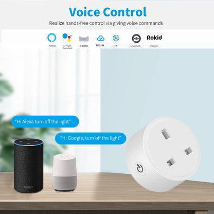 20A Tuya Smart WiFi UK Plug Energy Monitoring Socket