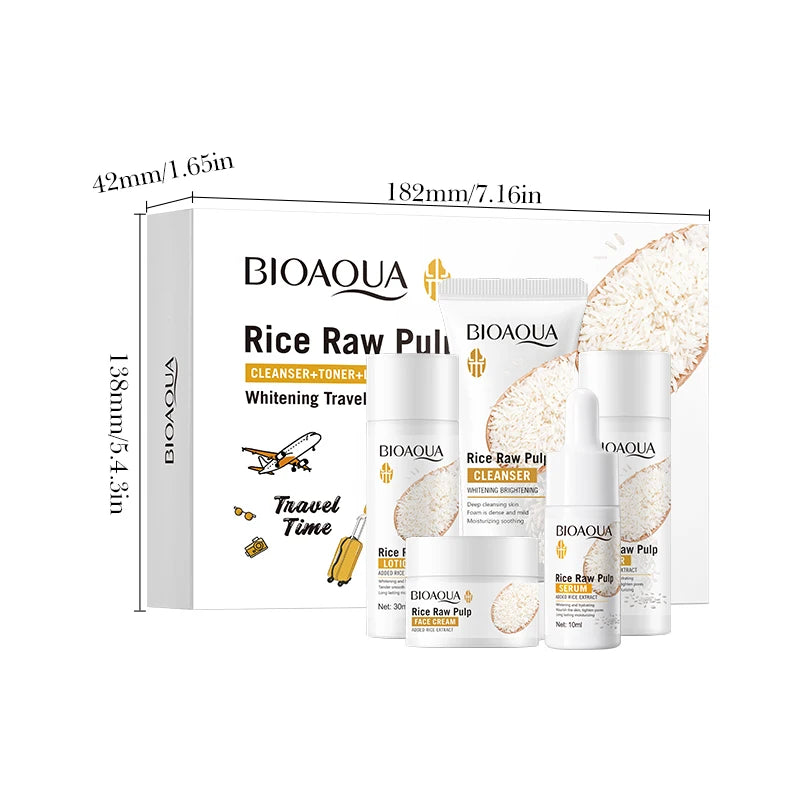 BIOAOUA Rice Puree Set – Hydrating Facial Cleanser & Soap