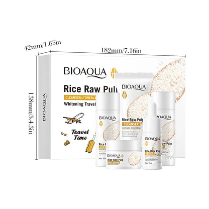 BIOAOUA Rice Puree Set – Hydrating Facial Cleanser & Soap