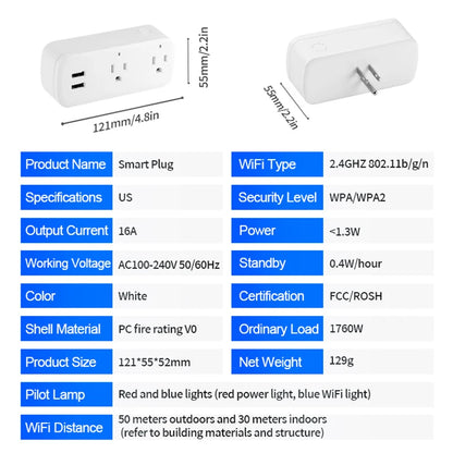 16A Smart Plug Bluetooth App Control Power Monitoring Socket