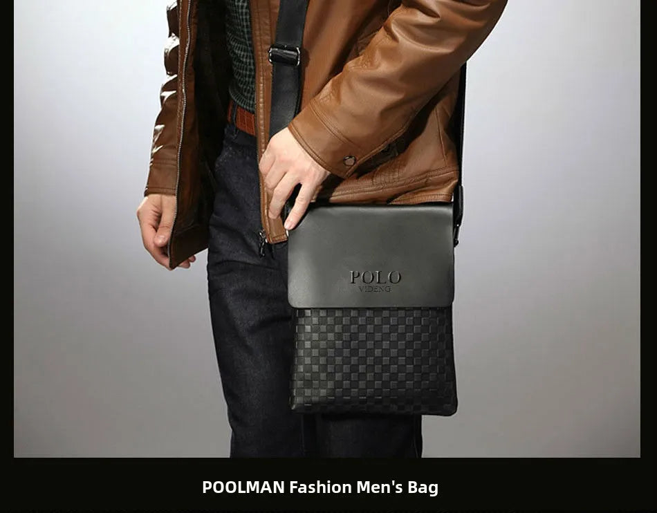 Luxury Soft Leather Men’s Shoulder Bag