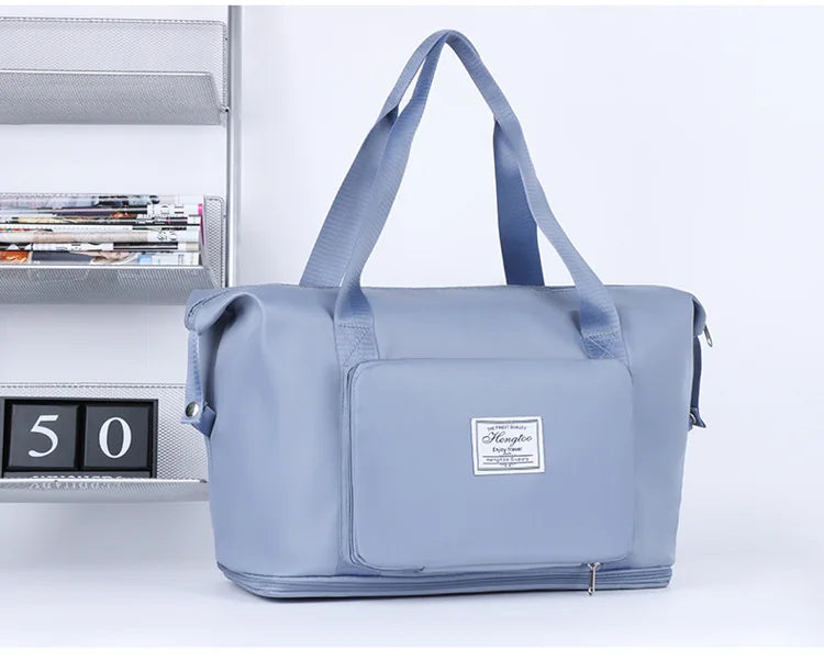 Business & Leisure Travel Bag – Large Capacity Waterproof Nylon Tote  Pattern Type: Solid  Style: Fashion