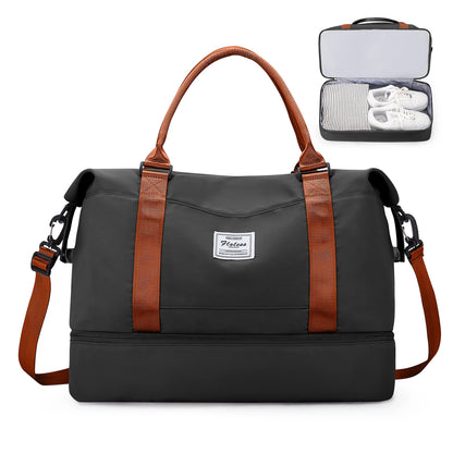Travel Tote Bag – Lightweight Handbag with Shoe Compartment | FLCC