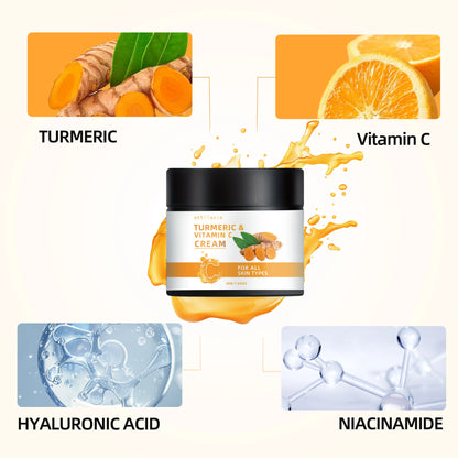 Turmeric & Vitamin C Cream – Lightweight Glow for Face & Neck