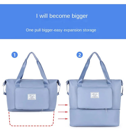 Business & Leisure Travel Bag – Large Capacity Waterproof Nylon Tote  Pattern Type: Solid  Style: Fashion