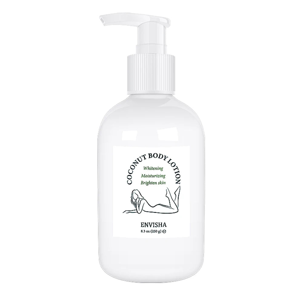 ENVISHA Coconut Oil Body Lotion – Moisturizing Glow for Face & Body