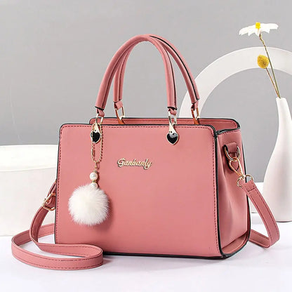 Stylish PU Leather Pendant Handbag – Versatile Shoulder & Crossbody Bag