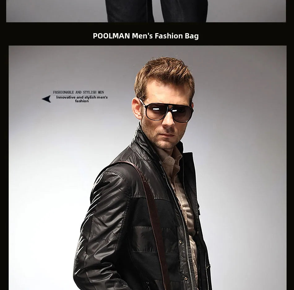 Luxury Soft Leather Men’s Shoulder Bag
