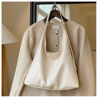 HOMEFISH Retro Luxury Large Tote Bag – Fashion PU Shoulder Handbag