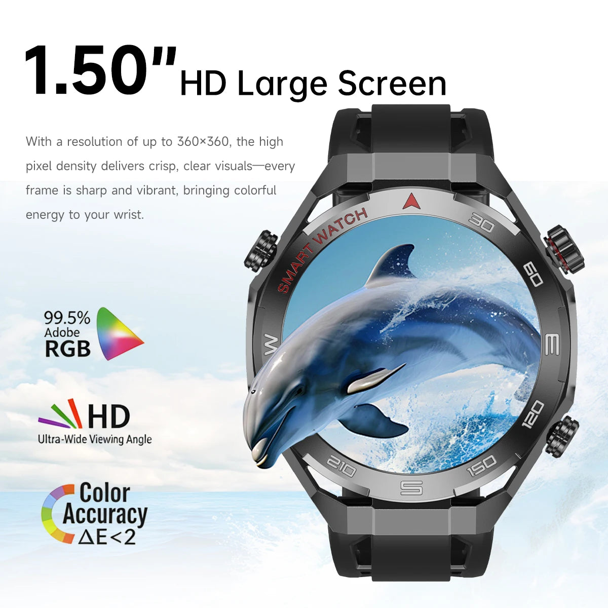 2026 Smart Watch | 1.5" Touchscreen, Wireless Calls & Sports Modes