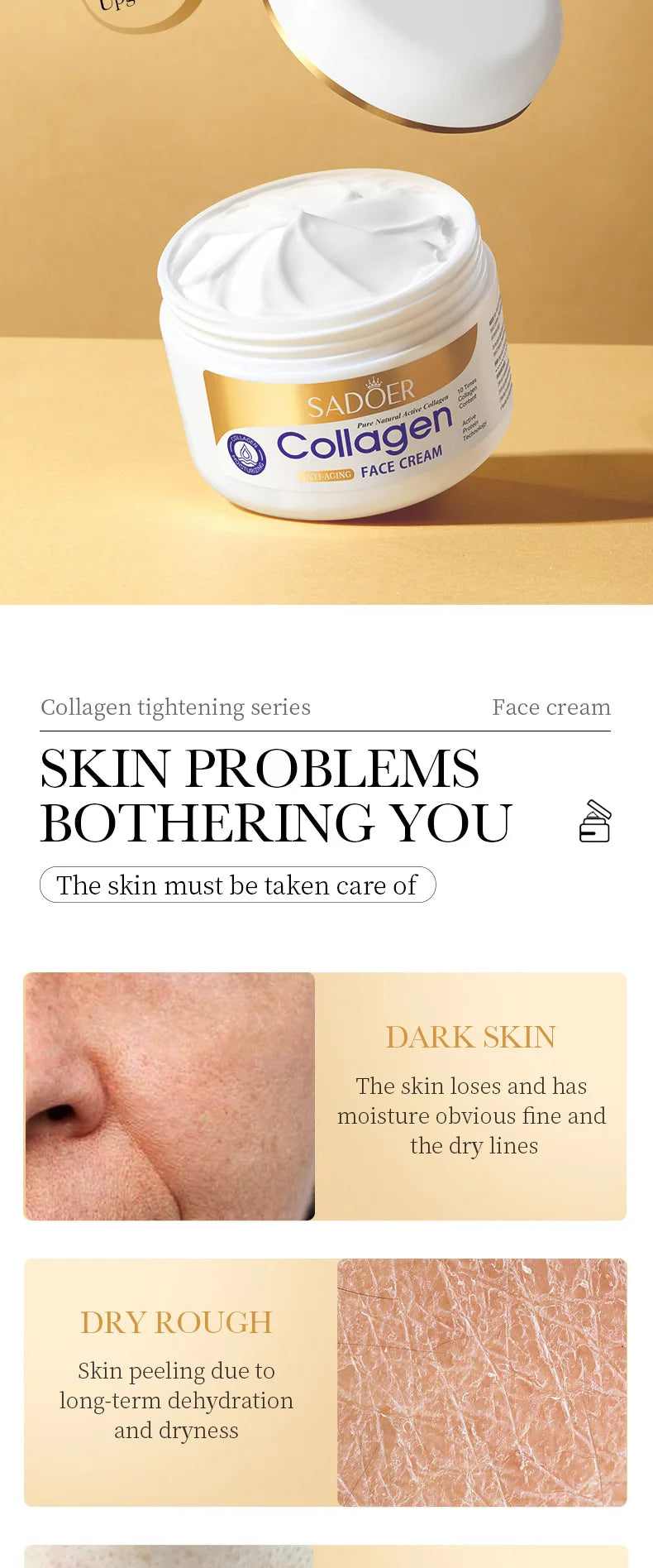 SADOER Collagen Face Cream – Firming & Hydrating Moisturizer