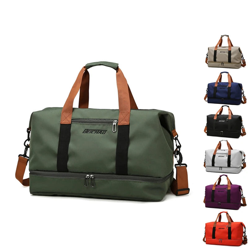 Large Capacity Travel Bag – Hand Luggage with Dry‑Wet Separation