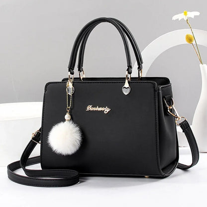 Stylish PU Leather Pendant Handbag – Versatile Shoulder & Crossbody Bag
