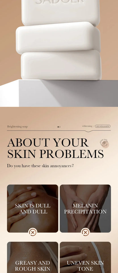 SADOER Niacinamide Arbutin Soap – Brightening & Moisturizing Cleanser