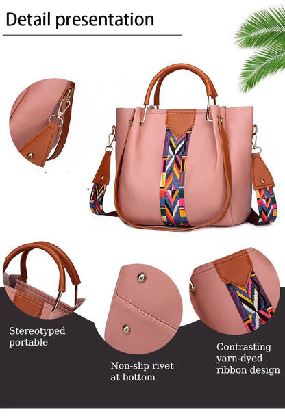 JILL MILL 4‑Piece Tote & Card Set – Stylish PU Leather Handbag Collection