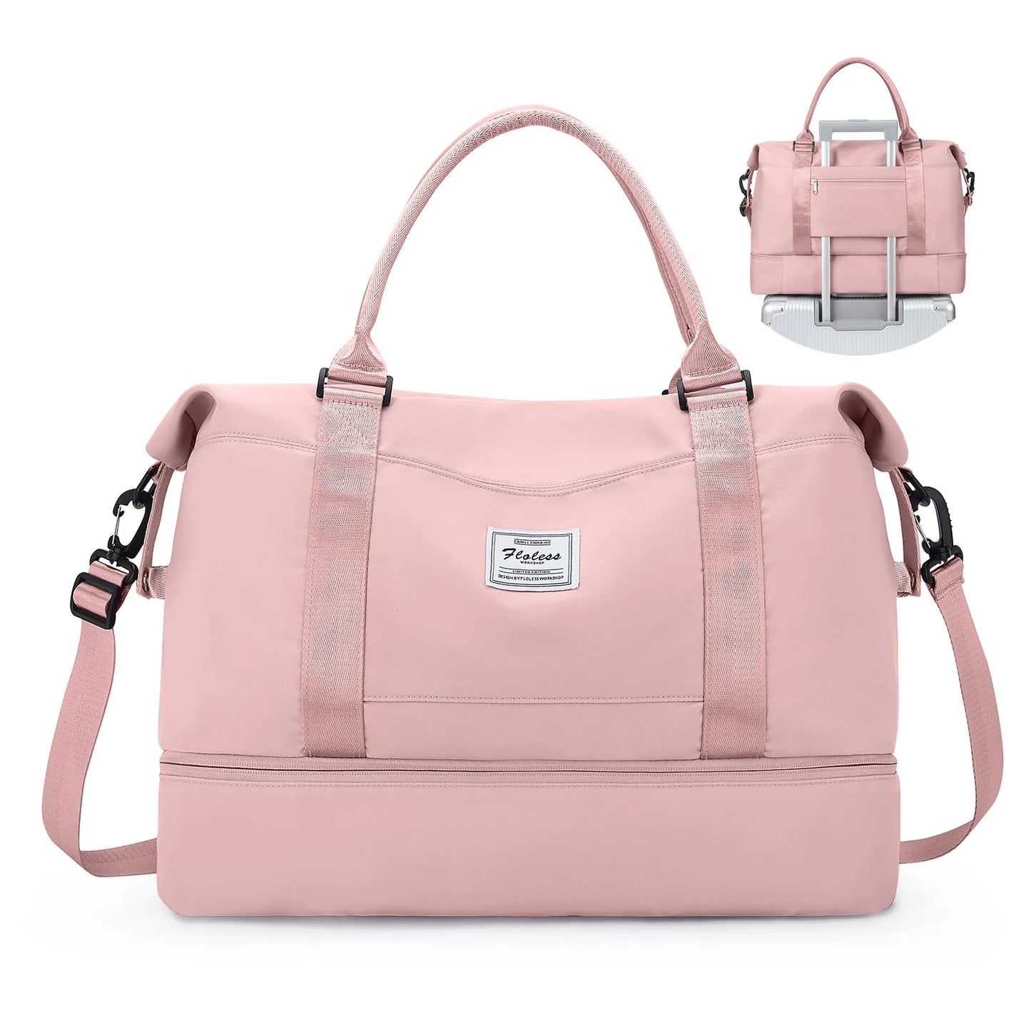 Travel Tote Bag – Lightweight Handbag with Shoe Compartment | FLCC
