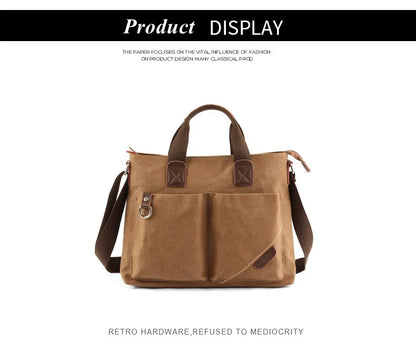 Luxury Canvas Business Travel Crossbody Bag-Signature