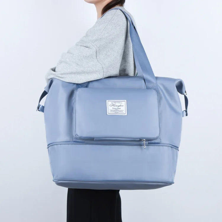 Business & Leisure Travel Bag – Large Capacity Waterproof Nylon Tote  Pattern Type: Solid  Style: Fashion