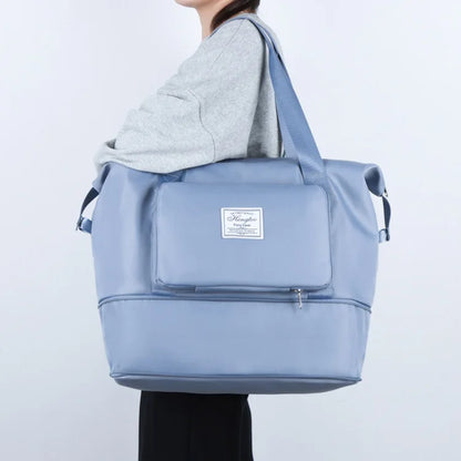 Business & Leisure Travel Bag – Large Capacity Waterproof Nylon Tote  Pattern Type: Solid  Style: Fashion