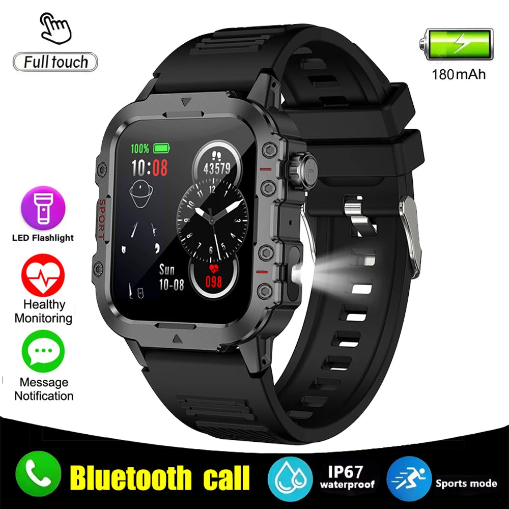 2026 Military Smart Watch Bluetooth Call Fitness Tracker GPS