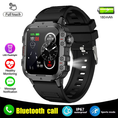 2026 Military Smart Watch Bluetooth Call Fitness Tracker GPS