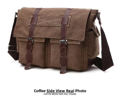 Canvas Men’s Crossbody Laptop Messenger Bag