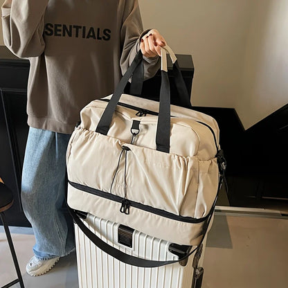 Women’s Waterproof Travel Tote – Separate Shoe Storage Duffel