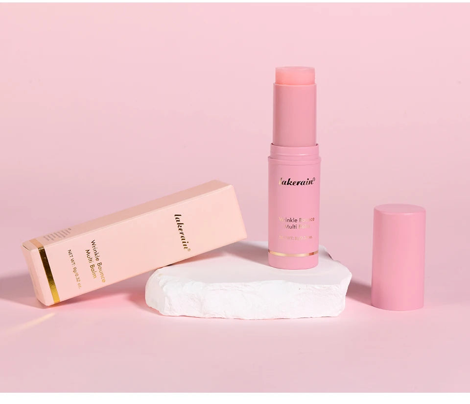 Lakerain Korean Pink Balm Stick – Hydrating Multi‑Use Wrinkle Bounce Balm