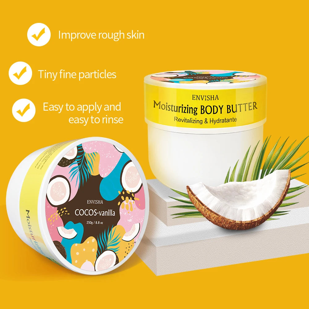 ENVISHA Coconut Oil Body Lotion – Moisturizing Glow for Face & Body