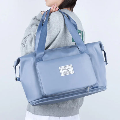 Business & Leisure Travel Bag – Large Capacity Waterproof Nylon Tote  Pattern Type: Solid  Style: Fashion