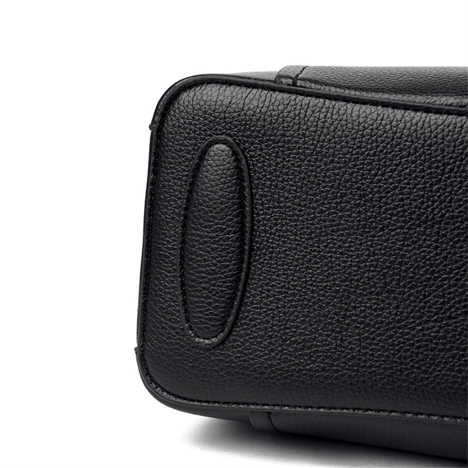 VANDERWAH Luxury Leather Shoulder Crossbody Bag – 3 Layers Soft Tote