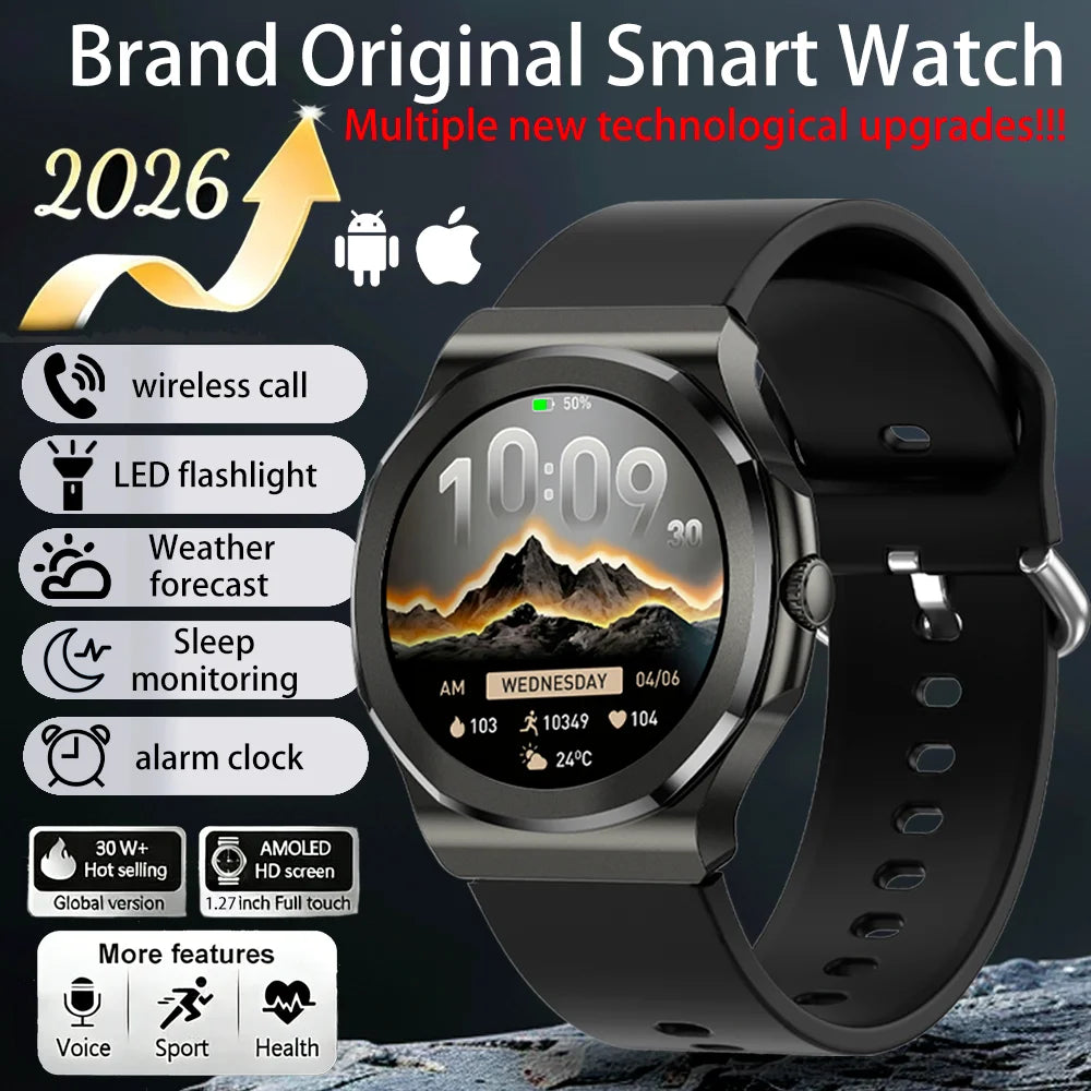Premium AMOLED Smart Watch | Voice Assistant & Health Monitor-2026