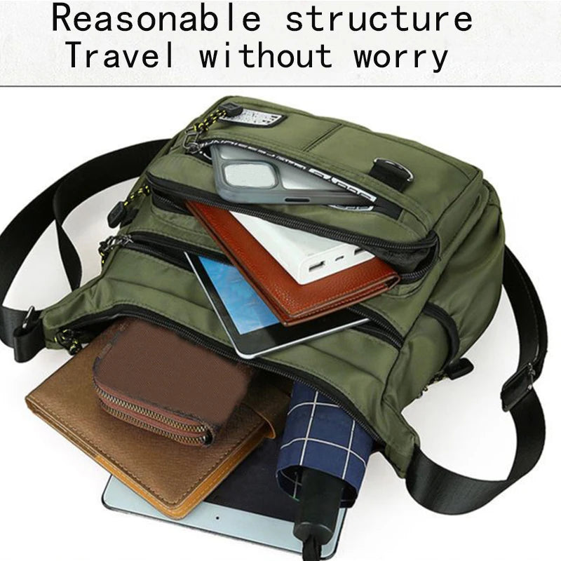 Professional Multi-Layer Business Shoulder Bag-men