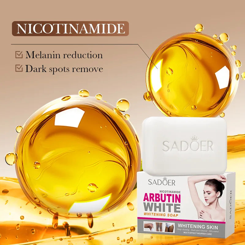 SADOER Niacinamide Arbutin Soap – Brightening & Moisturizing Cleanser