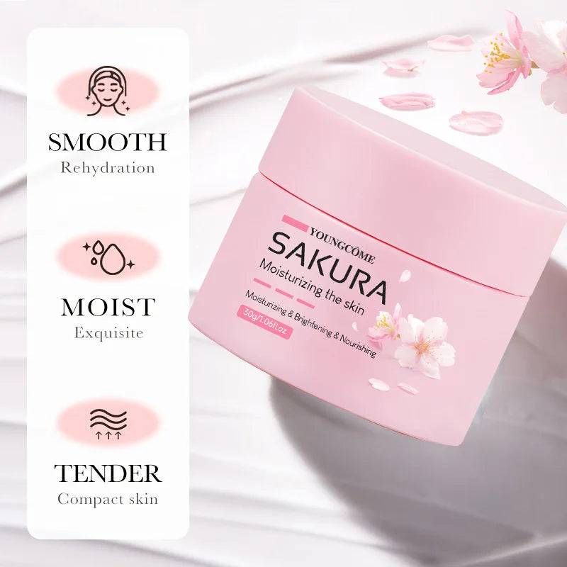 YOUNGCOME Sakura Essence Cream – Cherry Blossom Retinol Moisturizer