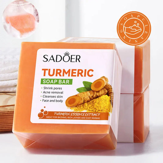 Hand Made Turmeric Soap Body Cleaning  Brightening Face Soap