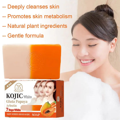 Papaya Kojic Brightening Soap Bar – Deep Cleansing & Skin Radiance