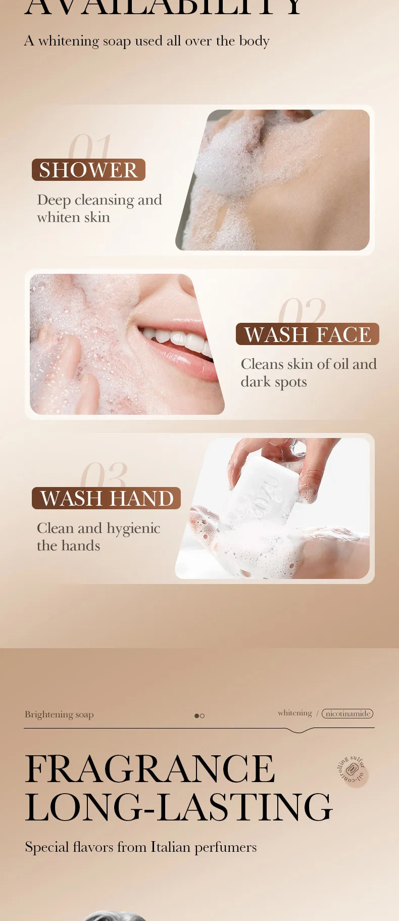 SADOER Niacinamide Arbutin Soap – Brightening & Moisturizing Cleanser