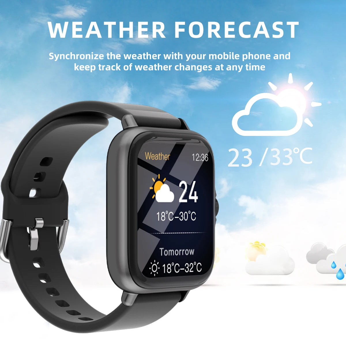 Waterproof Smart Watch Bluetooth Call Sleep Fitness Tracker