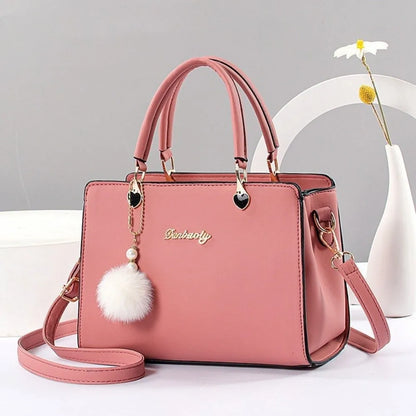 Stylish PU Leather Pendant Handbag – Versatile Shoulder & Crossbody Bag