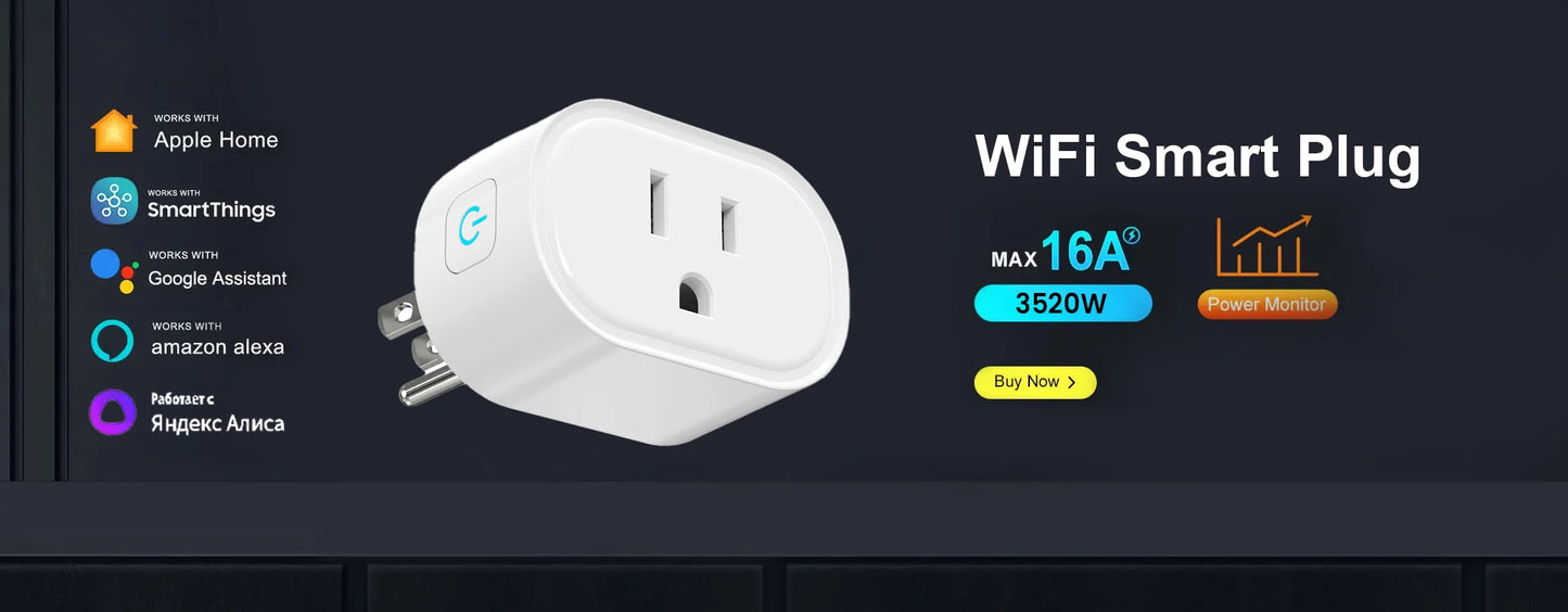 16A Smart Plug Bluetooth App Control Power Monitoring Socket