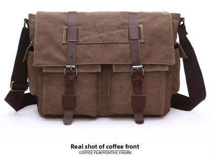 Canvas Men’s Crossbody Laptop Messenger Bag