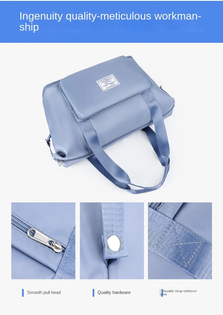 Business & Leisure Travel Bag – Large Capacity Waterproof Nylon Tote  Pattern Type: Solid  Style: Fashion